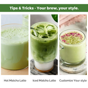 Latte au matcha au lait de coco, boisson au matcha saveur coco, <span class=keywords><strong>poudre</strong></span> de matcha de qualité cérémoniale 5A avec <span class=keywords><strong>poudre</strong></span> de feuilles de <span class=keywords><strong>moringa</strong></span> - Product Image 4