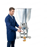 Machine de remplissage semi-automatique électrique sur pied à pompe à rotor servo, avec engrenage central pour huiles et boissons, haute précision HYRO-S10-UM-F