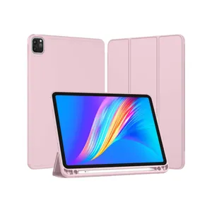 MRYES Casing Kulit PU TPU Penutup Penuh Tidur Otomatis Magnetik 3 Lipat untuk iPad Pro Generasi Ke-10 9 10.5 11 12.9