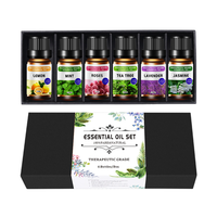 Lot de 6 ou 12 Huiles Essentielles de Lavande 10ml pour Aromathérapie, Diffuseur d'Arômes, Humidificateur, Pierre Diffuseuse, Huile Végétale Hydrosoluble au Jasmin