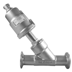 China supplier Two- way stainless steel thread connection actuator pneumatic angle seat valve