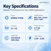 Module de positionnement GNSS double bande AT9850 L1 L5 BDS GPS Galileo QZSS SBAS 1m 10Hz RS232 1PPS pour la synchronisation et la navigation