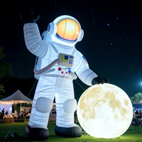 Spaceman gonflable personnalisé en PVC de 3m, 4m, 5m avec lumières LED, résistant aux intempéries, décoration publicitaire pour événements
