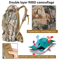 Sac à dos camouflage tactique grande capacité randonnée en plein air chasse survie sac d'équipement avec système MOLLE