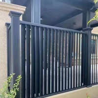 Clôture en aluminium de style moderne, traitée thermiquement, écologique et durable pour usage résidentiel et commercial