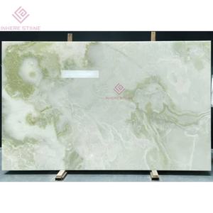 Exquises dalles artisanales en onyx vert ancien pour galerie d'art Caractéristique Comptoir Plancher sculptural Décor sur mesure - Product Image 4