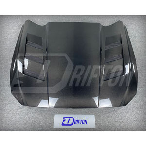 Capot en fibre de carbone style Drifton Vent pour Mustang Gen6 S550.2 2018-2023, nouveau noir, finition brillante/mate 3K/6K/12K - Product Image 3