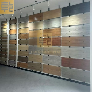 Tùy chỉnh treo tường Rack hiển thị cho sang trọng Vinyl tấm ván SPC sàn rắn gỗ cứng Laminate Sàn Mẫu cho showroom - Product Image 1