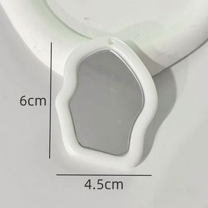 Acrylic Painted Irregular Hole Mirror Pendant DIY Car Hanging Bracelet Phone Chain Bag Accessories Parts - Product Image 3