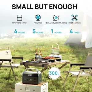 Central Eléctrica Portátil de Emergencia para Acampar al Aire Libre, 300W, 110V, con Batería de Respaldo, Venta al Por Mayor - Product Image 2