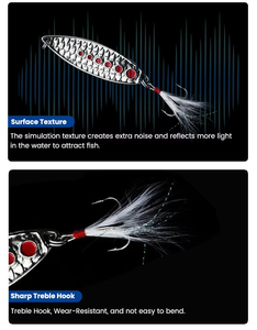Far-shot isca dura ponto vermelho peixe escala sanguessuga lantejoula zinco liga isca - Product Image 4