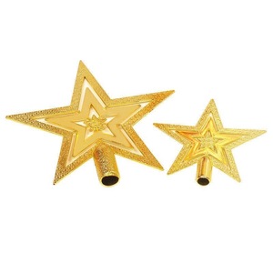 Étoile de Noël robuste et durable pour arbre de Noël avec finition <span class=keywords><strong>pailletée</strong></span> en polyrésine verte, décoration pour la maison, le bureau ou les fêtes - Product Image 1