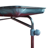 Chariot médical chirurgical YongFa YFQ022 en acier inoxydable sur mesure avec 4 roulettes et freins, couleur argent