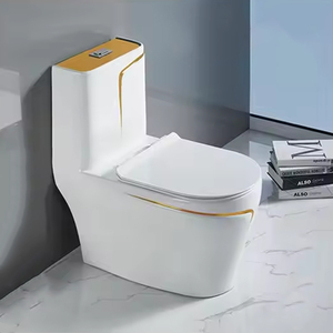 Bagno di lusso integrato water closuin ceramica one piece sciacquone <span class=keywords><strong>WC</strong></span> bianco con linee colorate <span class=keywords><strong>disegno</strong></span> <span class=keywords><strong>wc</strong></span> - Product Image 3