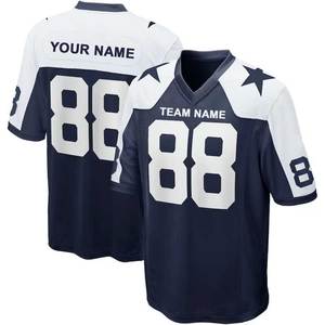 Maillot de sport ample bleu acier profond et rouge combat - Tenue respirante pour fans, style rétro H-Town Division Legacy, avec coutures soignées - Product Image 5