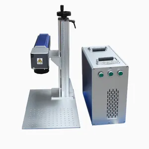 Hete Verkoop Laser Gravure Machine Stand Desktop Fiber Laser Markering Machine Ce Gecertificeerd Roestvrij Staal Metaal