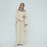 Vêtements islamiques modestes, Abaya Dubaï, Turquie, robes pour femmes grandes tailles, manteau épais pour femmes, robe Abaya ouverte plissée scintillante pour femmes musulmanes