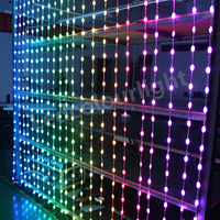 Guirlandes lumineuses LED pour décorations de mariage et de Noël, design de matrice de pixels RGB, guirlande lumineuse LED à rideau, 12 V CC