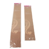 Bolsas de extensión de cabello de paquete de plástico de pvc transparente de lujo logotipo personalizado para el cabello