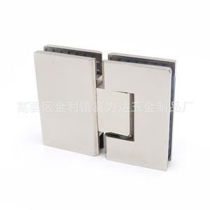 Stainless Steel Shower <b>Door</b> Hinges Frameless Glass Clips 180 Degree Fixing For Bathroom <b>Doors</b> - Product Image 3