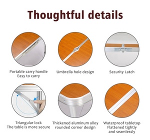 YILU in alluminio portatile all'aperto tavolo da Picnic e sedia Set con valigia pieghevole Design per il parco campeggio barbecue - Product Image 5