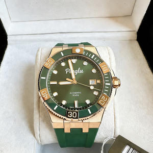 Montre de plongée automatique pour homme en acier inoxydable avec mouvement à remontage automatique, <span class=keywords><strong>GPS</strong></span>, bracelet en caoutchouc solaire et lunette en céramique rotative unidirectionnelle - Product Image 1