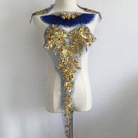 Patchs brodés en dentelle verte à fleurs, à coudre sur les vêtements, robes, appliques en mousseline, réparation, artisanat manuel
