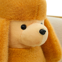 Peluche chien caniche super douce, brodée, anti-stress, rembourrée en coton PP, personnalisable avec logo, marque Bududu