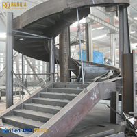 Escalier en acier conforme CE, escalier métallique industriel robuste avec grille antidérapante pour entrepôt et bâtiment en UE