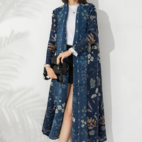 Robe pour femmes de haute qualité, taille plus, coupe-vent, vêtements musulmans traditionnels, design plissé, abaya imprimée
