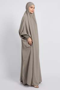LEDUO Customized Elegant Vintage Cuff <b>Concealed</b> Zipper Side Pocket Modest Islamic Women Prayer Wear - Product Image 3
