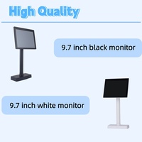 Affichage capacitif de moniteur d'écran tactile de 9.7 pouces LED avec le support en aluminium 1024*768 moniteur d'ordinateur pour le restaurant de bureau