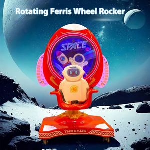 Novedad 2024 Máquina de juego infantil interactiva operada con monedas, tipo columpio, con mecanismo de empuje de monedas, elevador de rueda gigante y coche columpio espacial - Product Image 2