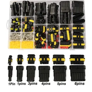 708pcs pack boxed automotive waterproof connector kit Male and female pair terminal harness plug connector 1 2 3 4 5 6 pins