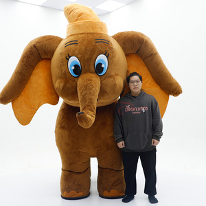 Costume de mascotte d'éléphant gonflable personnalisé, 2m 2.6m, en peluche, pour bébé, motif dessin animé, mignon, marchant, à vendre - Product Image 2