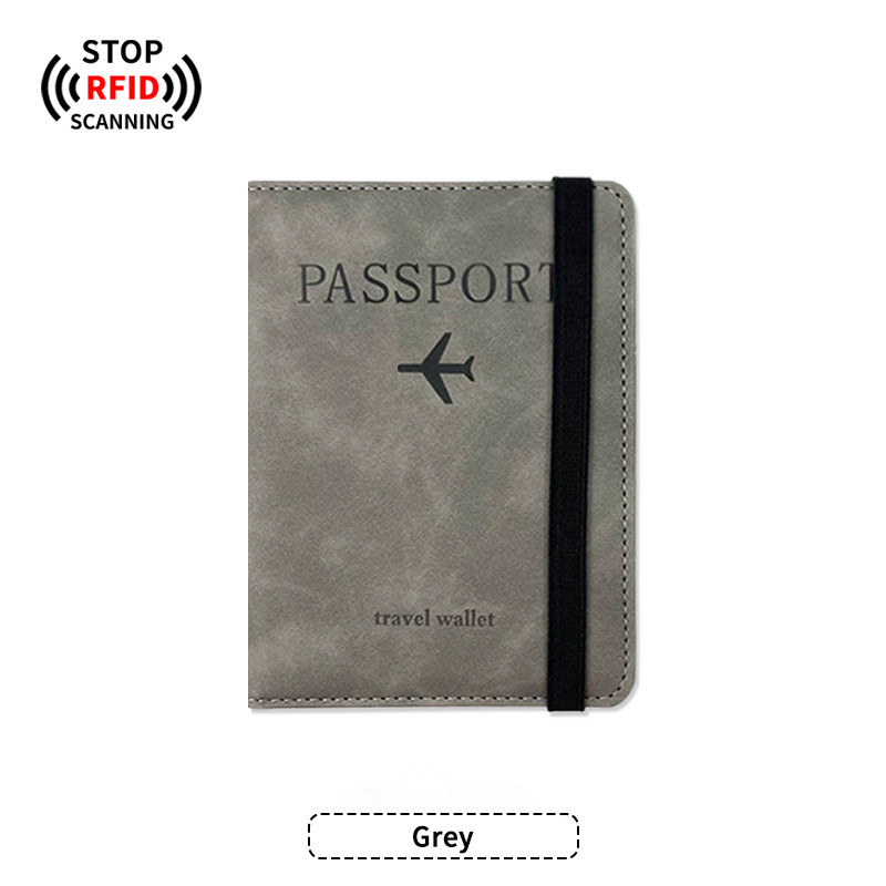 Strap Passport Cover Grey