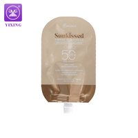 Personnalisé 5ml 10ml 20ml mini échantillon en plastique feuille d'aluminium de forme spéciale crème solaire cosmétique soins de la peau pochette d'emballage Sachet