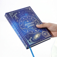 Journal de lecture de tarot à couverture rigide personnalisée avec bordure à effet radium pour les amateurs d'astrologie et les gardiens de grimoires