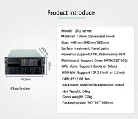 Serveur GPU 5U 6U, boîtier de serveur en rack, serveur 8 graphiques, 12*2,5 pouces ou 3,5 pouces HDD, plateforme d'entraînement de l'IA ChatGPT, châssis de serveur GPU