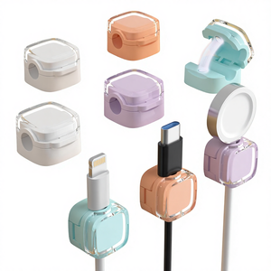 Clipes Magnéticos Adesivos para Cabos e Suporte de Fios (Pacote com 8) - Organizador de Fios Ajustável para Casa/Escritório, Carro e Mais (Multicolorido Cristal) - Product Image 1