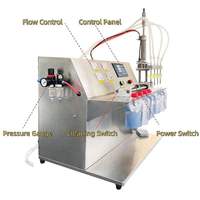 Machine de remplissage de liquides visqueux à pompe péristaltique à quatre têtes pour table, à débit élevé et haute température, pour sachets à bec verseur et bouteilles