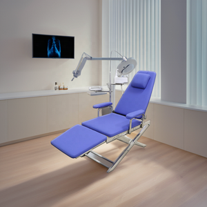 Sedia dentale mobile portatile pieghevole sedia dentale trattamento di lusso portatile con compressore d'aria pieghevole sedia dentale - Product Image 6