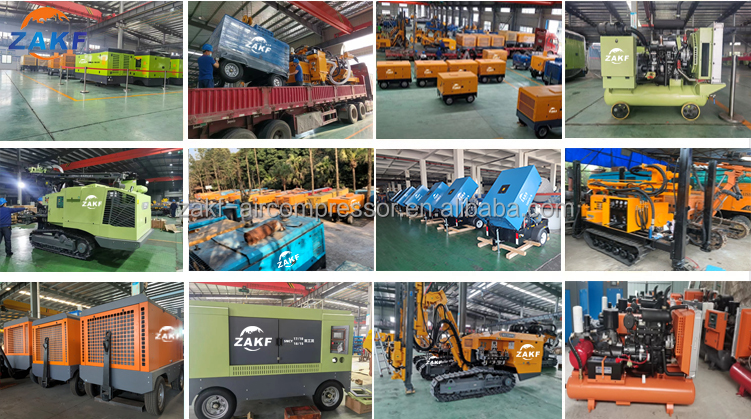 drilling machine screw air compressors giantair durable fuel efficient portable movable heavy diesel rotary 8bar 185cfm