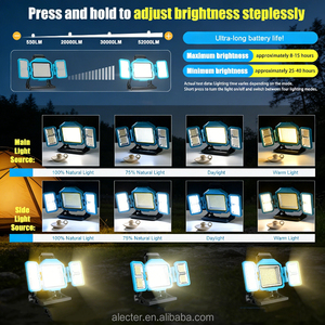 Alecter Solar APH-L158 4100K Neutral White <b>Work</b> <b>Light</b> Rechargeable Foldable IP65 Waterproof 360 Lighting TUV Certified 8-12h - Product Image 4