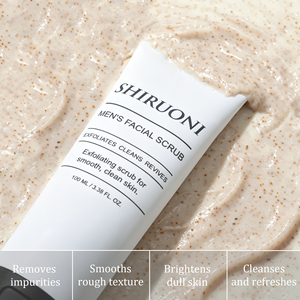 Nettoyant exfoliant visage pour hommes à base <span class=keywords><strong>de</strong></span> plantes naturelles, contrôle du sébum, éclaircissant et illuminateur, marque privée - Product Image 3