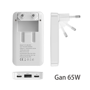 Nouvelle conception certifiée CE, chargeur rapide mince 65W pour <span class=keywords><strong>iPhone</strong></span>, Samsung, ordinateur portable, tablette - Product Image 2