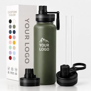 Wholesale Large Capacity 40oz Stainless Steel Tumbler Vacuum Insulated Narrow Mouth Sport <b>Water</b> <b>Bottle</b> Leak-Proof Custom Logo - Product Image 1