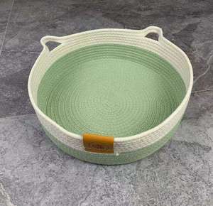 Popolare corda di cotone tessuto Cat Cat Nest quattro stagioni universale tessuto a mano gatto graffiatura lettiera Rattan <span class=keywords><strong>casa</strong></span> di cane lavabile - Product Image 4