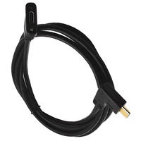 Câble USB 3.1 Type C mâle vers femelle à angle droit de 90 degrés avec blindage tressé, conducteur en cuivre pur et gaine en PVC pour montage sur panneau