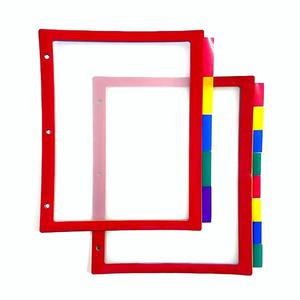 Tùy chỉnh A4 Pp không thấm nước trong suốt tấm nhựa thư mục cuốn sách tabs chia tập tin với màu sắc tùy chỉnh cho văn phòng trường sử dụng - Product Image 4
